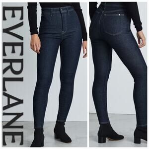 EUC Everlane Way-High Clean Front Organic Cotton Skinny Jeans Sz 26x28.50 Indigo